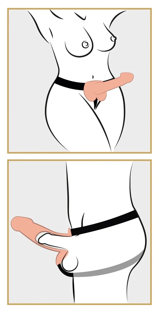 FF Series 9“ Hollow Strap-on with Balls
