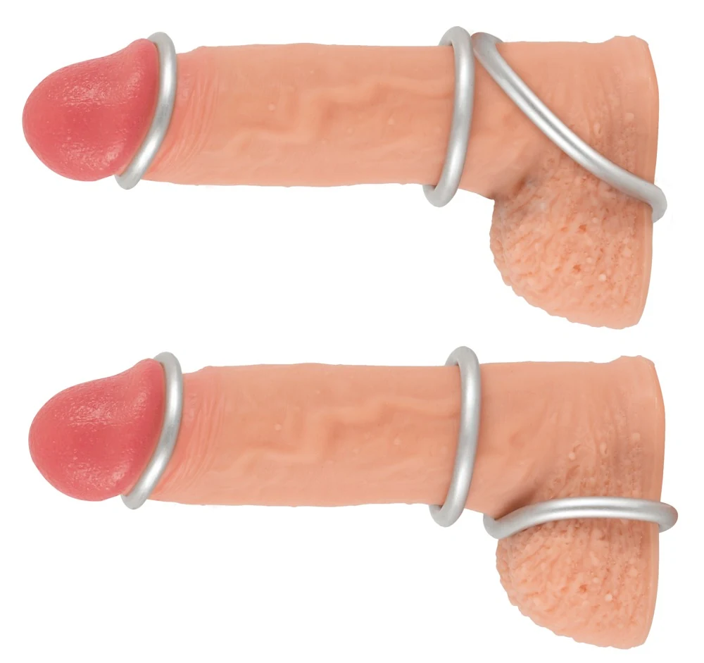 You2Toys Metallic Silicone Cock Ring Set penisring