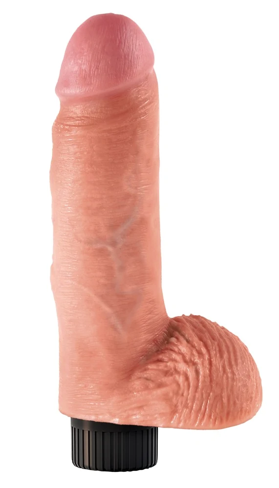 King Cock 7“ Vibrating with Balls 21 cm vibrator