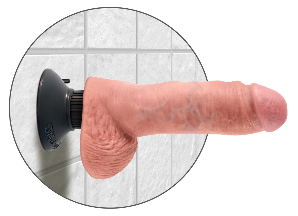 King Cock 8“ Vibrating with Balls 24 cm vibrator