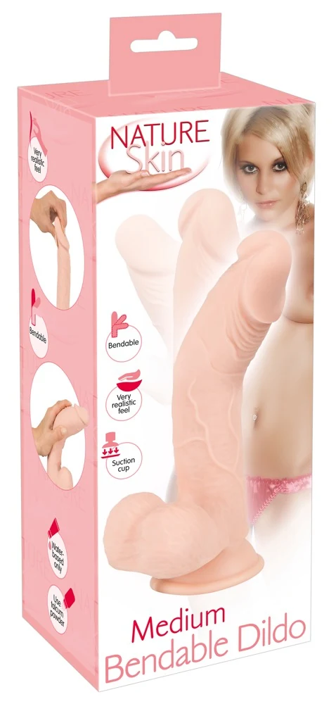 Nature Skin Medium Bendable Dildo 24 cm