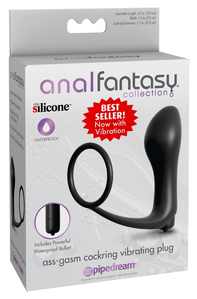 Anal Fantasy Collection Ass-Gasm Cockring Vibrating Plug 10,4 cm toy