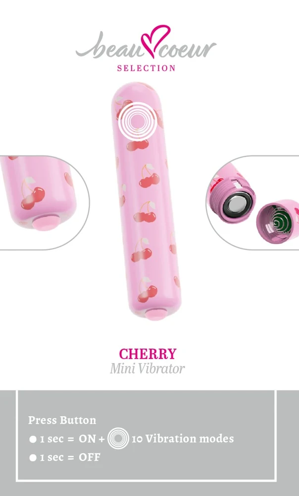 beau coeur CHERRY Mini Vibrator 8,7 cm