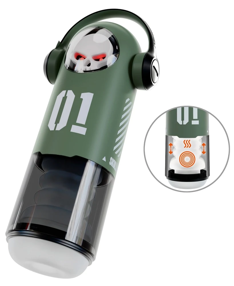 Rebel SKULL Masturbator with 3 Functions