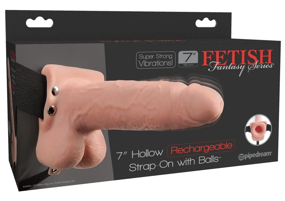 FF Series 7“ Hollow Strap-on with Balls