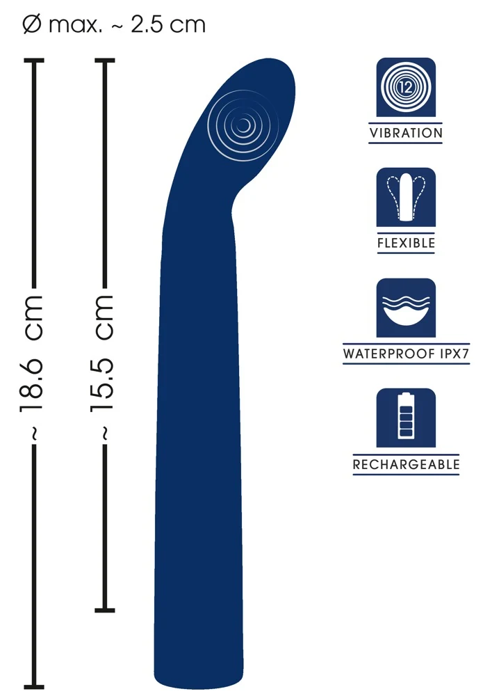 Sweet Smile Flexible G-Spot Vibrator 18,6 cm