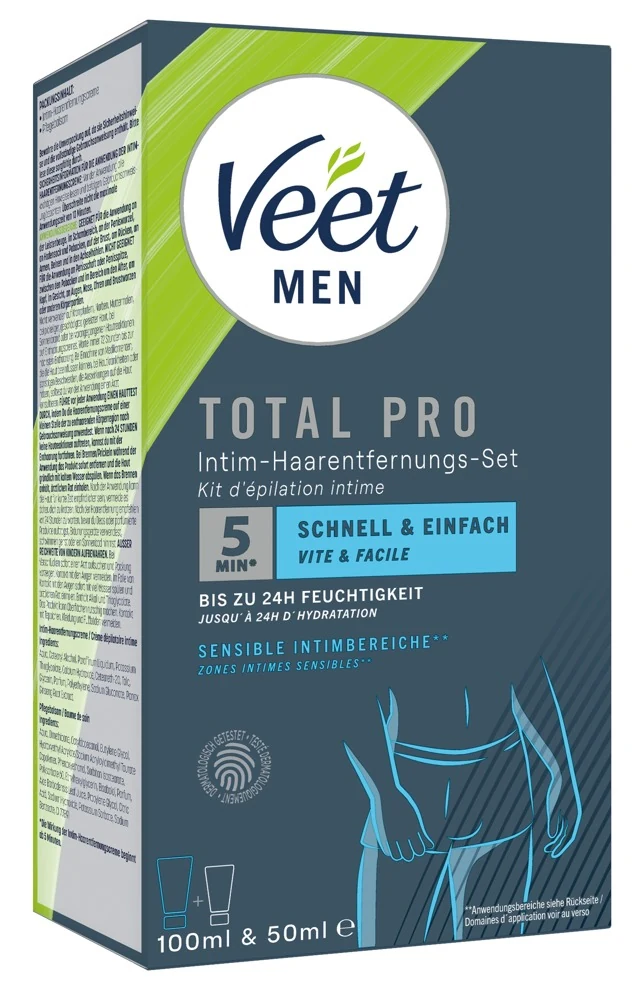 Veet Men TOTAL PRO Intim-Haarentfernungs-Set körperpflege hygiene