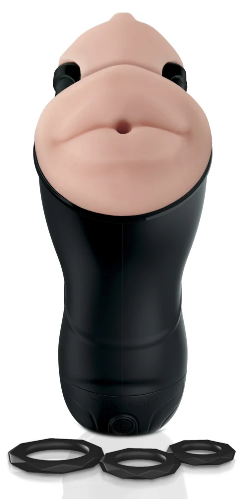 PDX Elite Double Penetration Vibrating Stroker masturbator