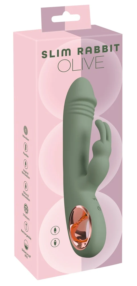 You2Toys Slim Rabbit Olive 21,4 cm vibrator
