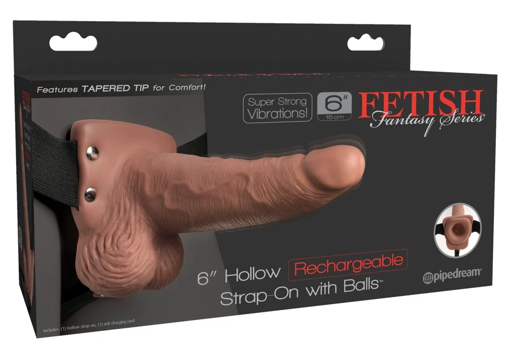 FF Series 6“ Hollow Strap-on with Balls
