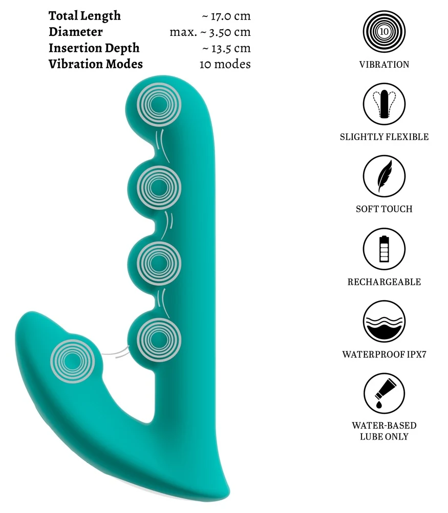 beau coeur SYLORA Unique Beads Vibrator 17 cm