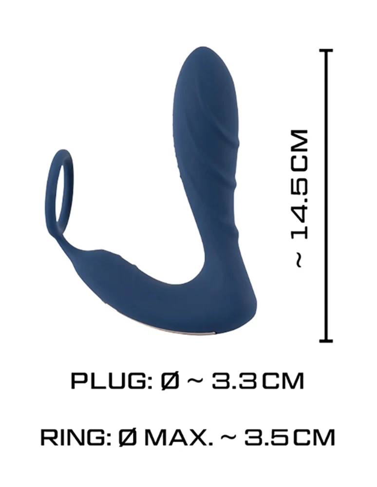 You2Toys Vibrating Prostate Plug with cockring 14,5 cm anal toy