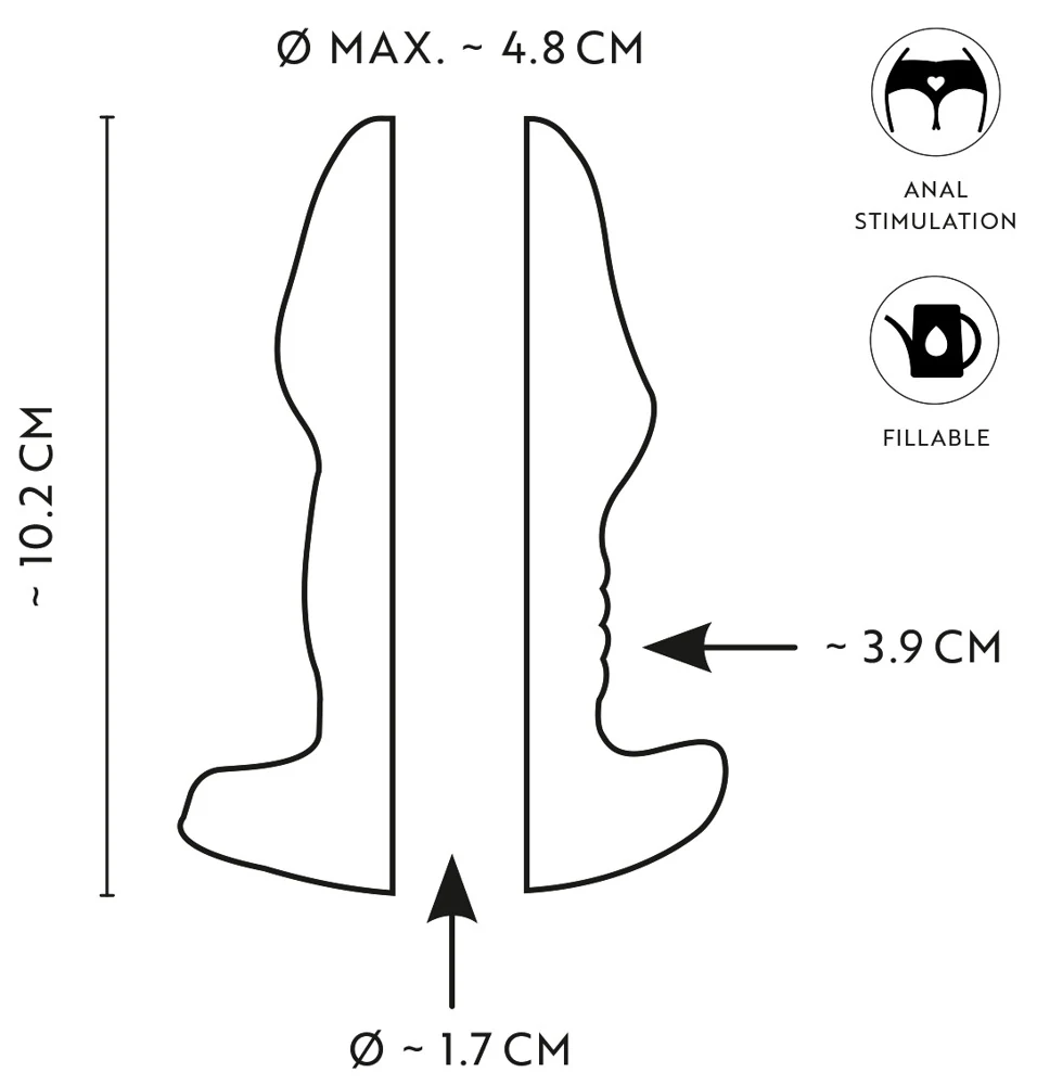 ANOS Butt Plug with Tunnel 10,2 cm anal toy