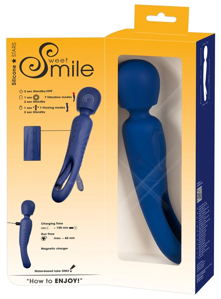 Sweet Smile 2in1 Wand with Flicking Tongue 24,3 cm vibrator