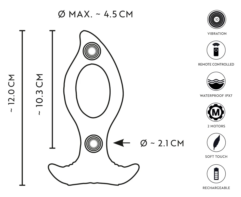 ANOS RC Butt Plug mit Öffnung
