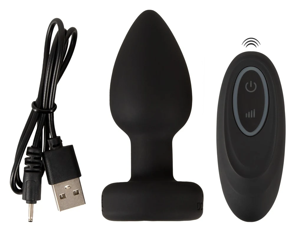 ANOS RC Flashing Butt Plug with Vibration 9 cm anal toy