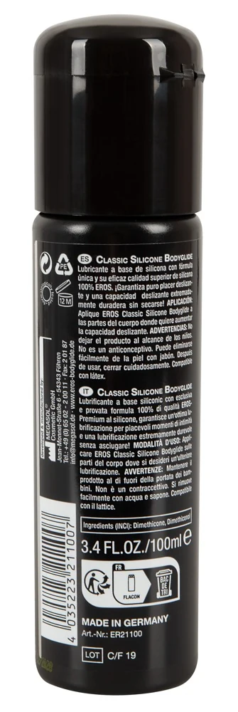 Eros Classic Silicone Bodyglide gleitmittel ohne aroma