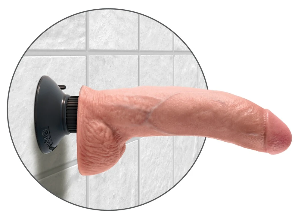 King Cock 9“ Vibrating with Balls 23 cm vibrator