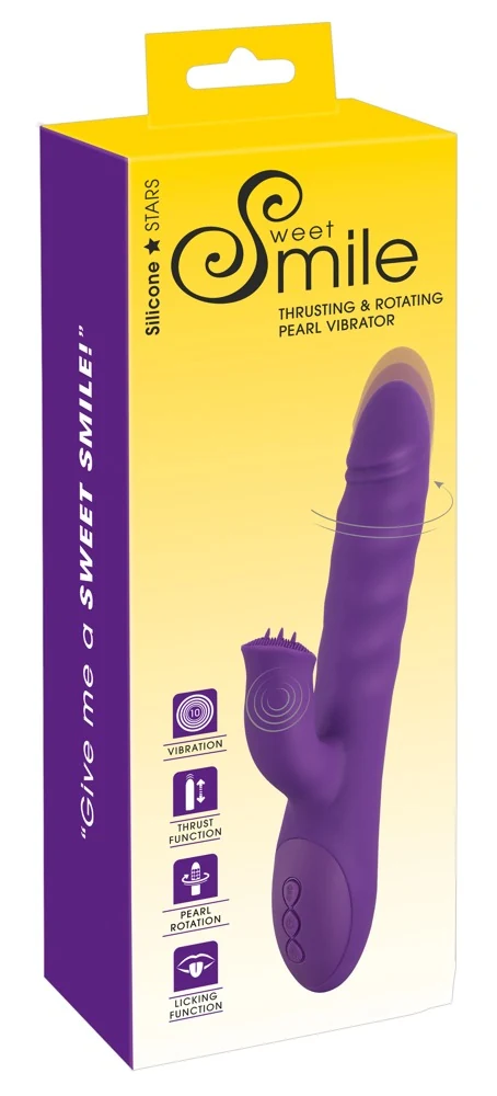 Sweet Smile Thrusting Rotating Pearl Vibrator 24,7 cm