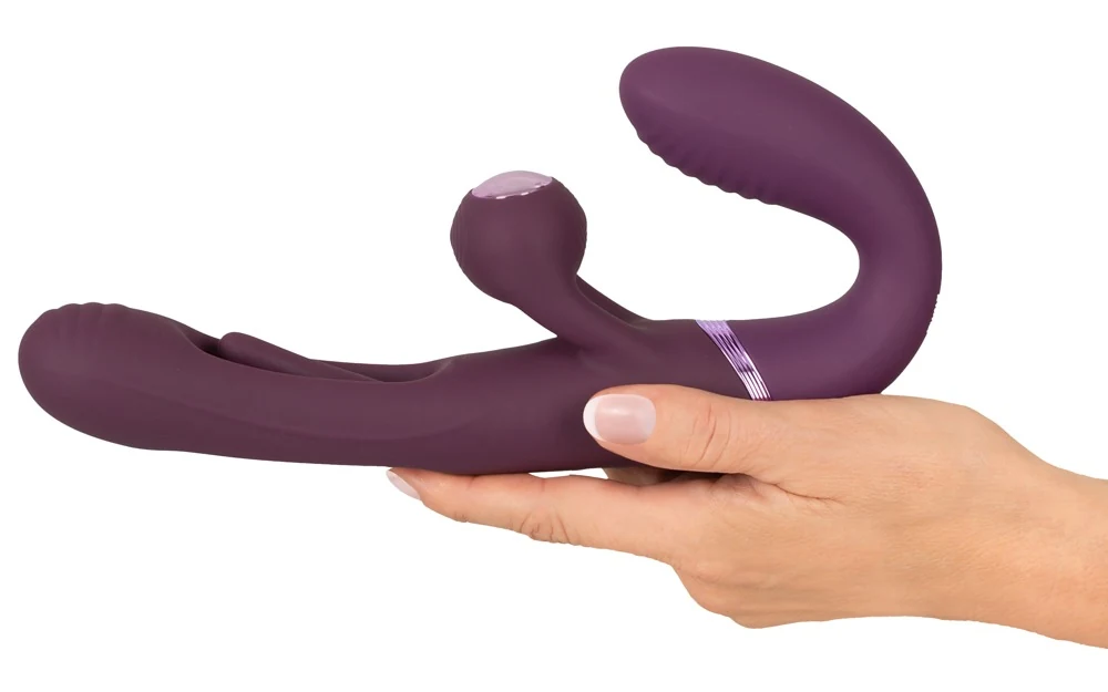JAVIDA RC Strapless Strap-On With Flicking Tongue 23,5 cm vibrator
