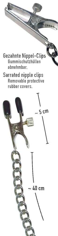 fetish Collection Nipple Clamps with Metal Chain ketten klemmen