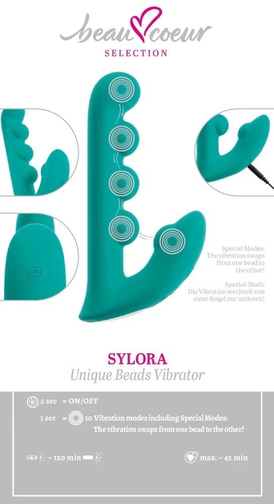 beau coeur SYLORA Unique Beads Vibrator 17 cm