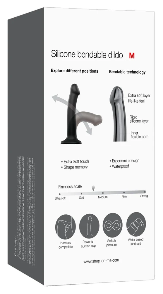 strap-on-me Dual Density Bendable Dildo 18 cm