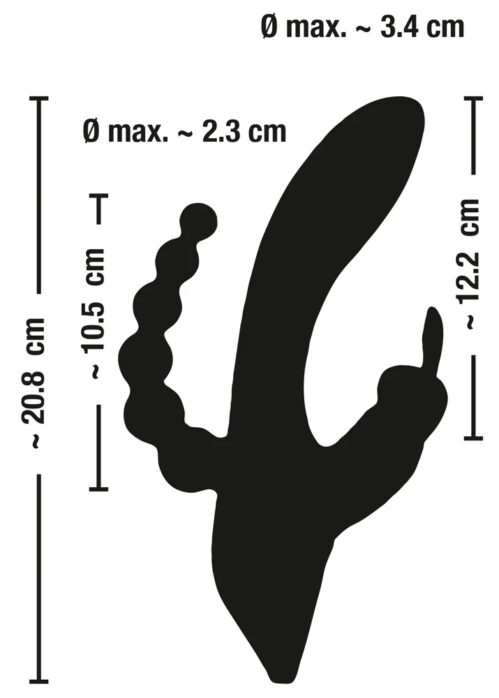 Sweet Smile Triple G-Spot Vibrator 20,8 cm