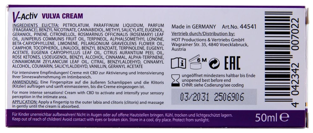 HOT V-Activ Vulva Cream stimulierende gele sprays