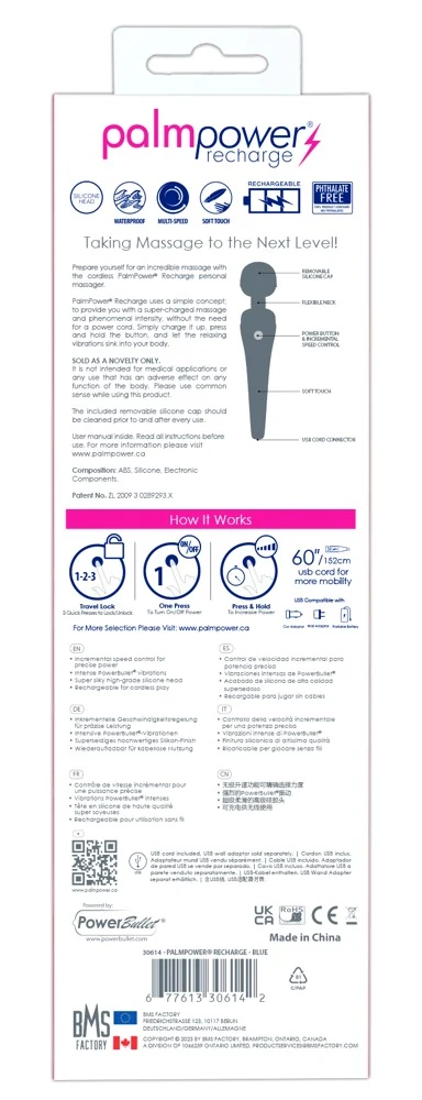 palmpower Recharge 19,5 cm vibrator