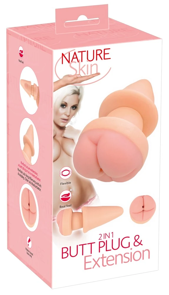 Nature Skin 2in1 Butt Plug Extension 19,5 cm anal toy