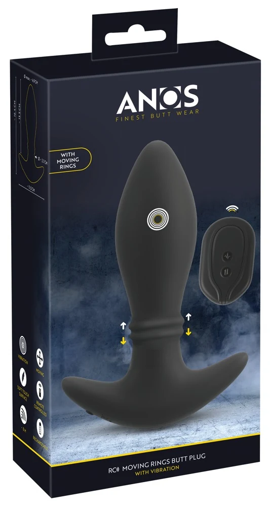 ANOS RC Moving Rings Butt Plug 16,4 cm anal toy