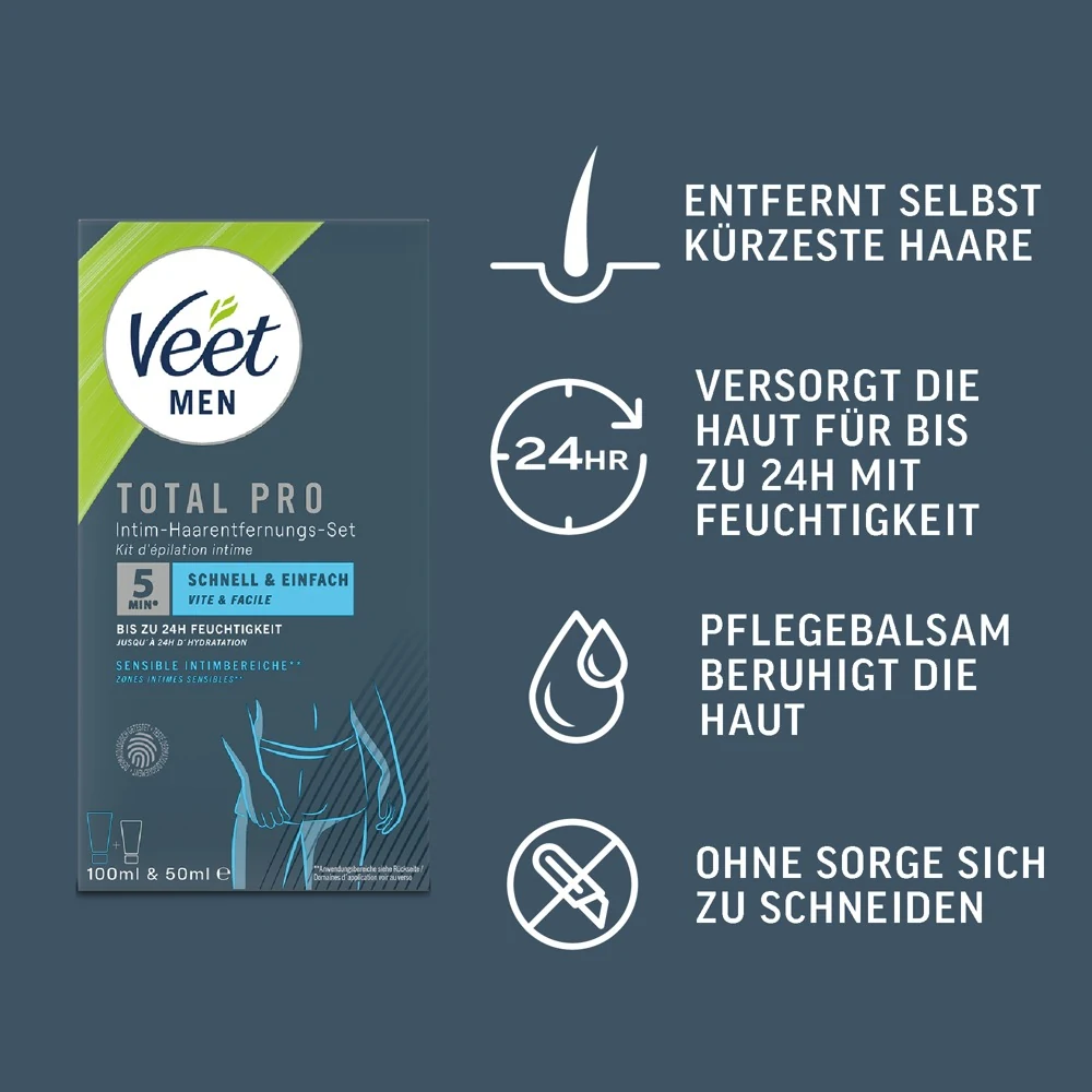 Veet Men TOTAL PRO Intim-Haarentfernungs-Set körperpflege hygiene