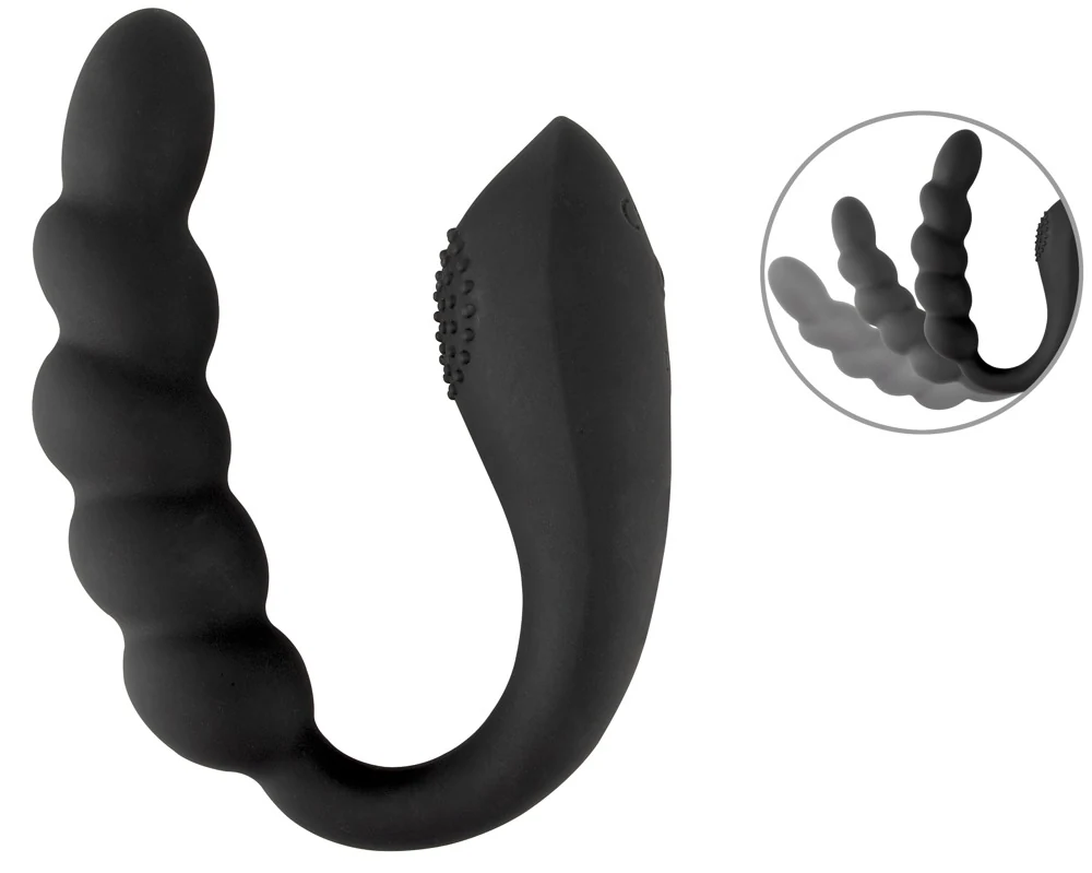 Black Velvets Bendable dual stimulator 26 cm vibrator
