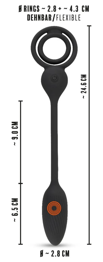 Rebel Cock and Ball Ring with a RC Butt Plug penisring