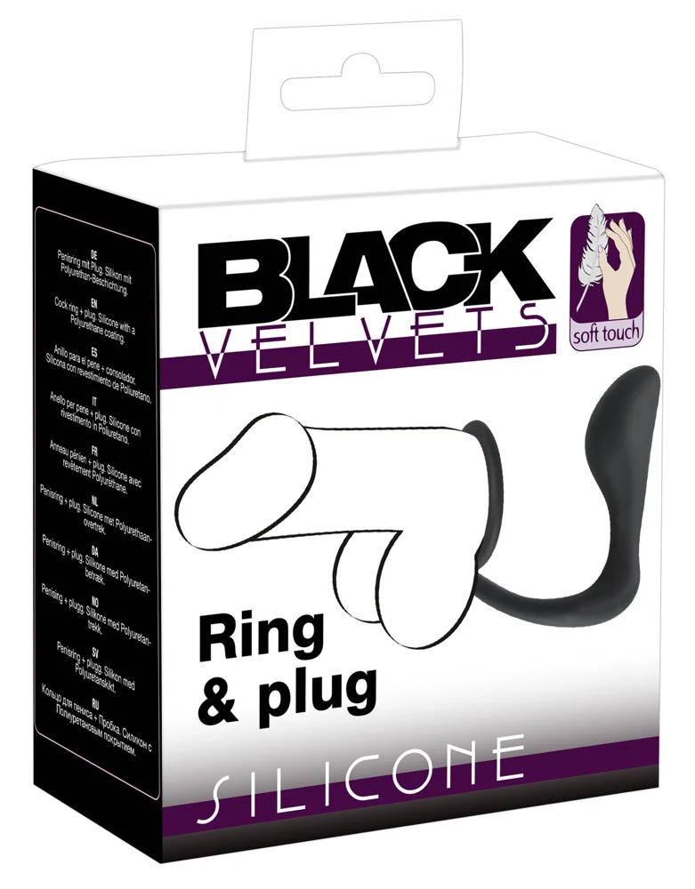 Black Velvets Ring plug 10 cm anal toy