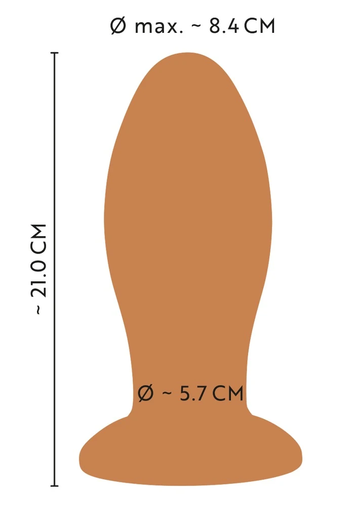 ANOS Soft Butt Plug with suction cup 21 cm anal toy