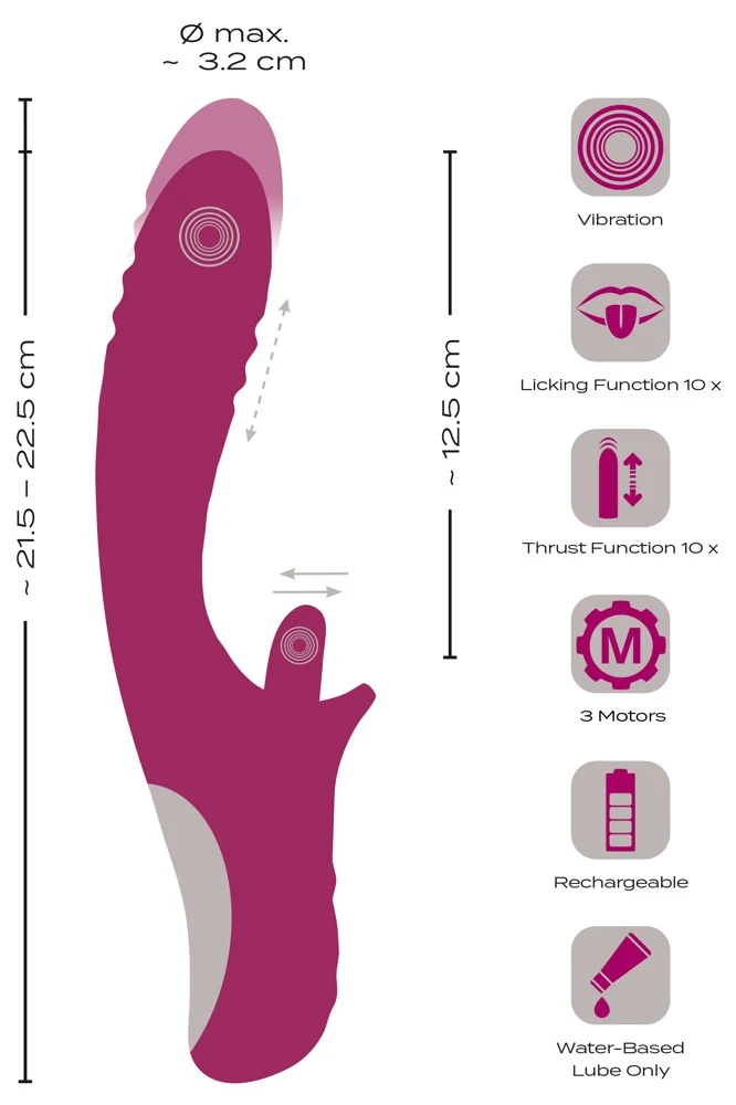 JAVIDA Licking Thrusting Vibrator