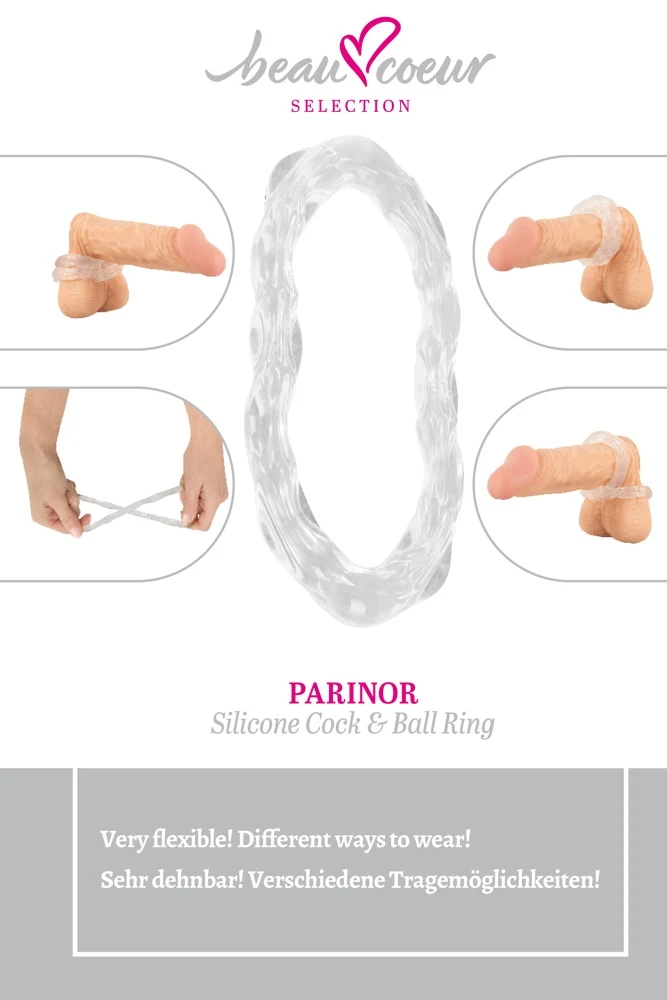 beau coeur PARINOR Silicone Cock Ball Ring penisring