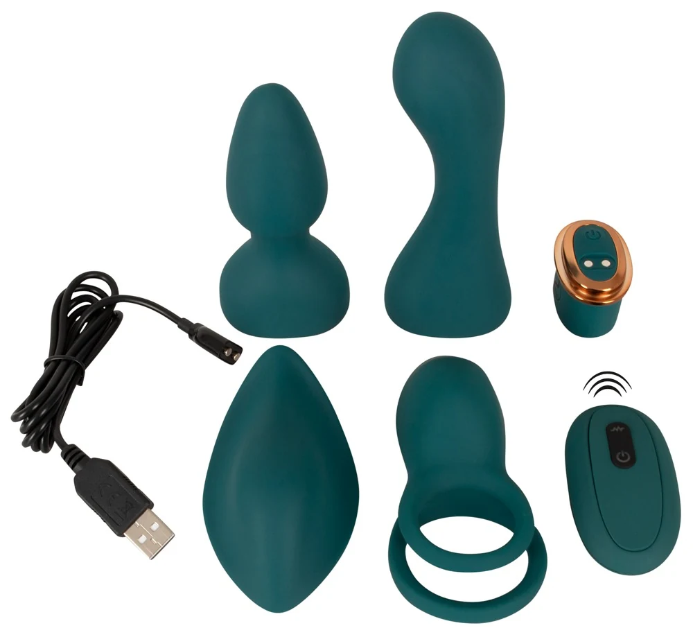 Couples Choice RC Mini Vibrator with 4 Attachments
