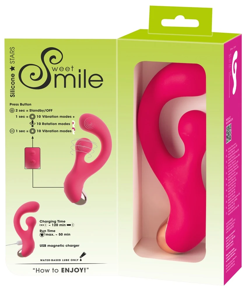 Sweet Smile G-Spot Vibrator with Rotation 18 cm