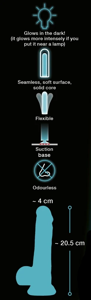 You2Toys Glow in the Dark 20,5 cm dildo