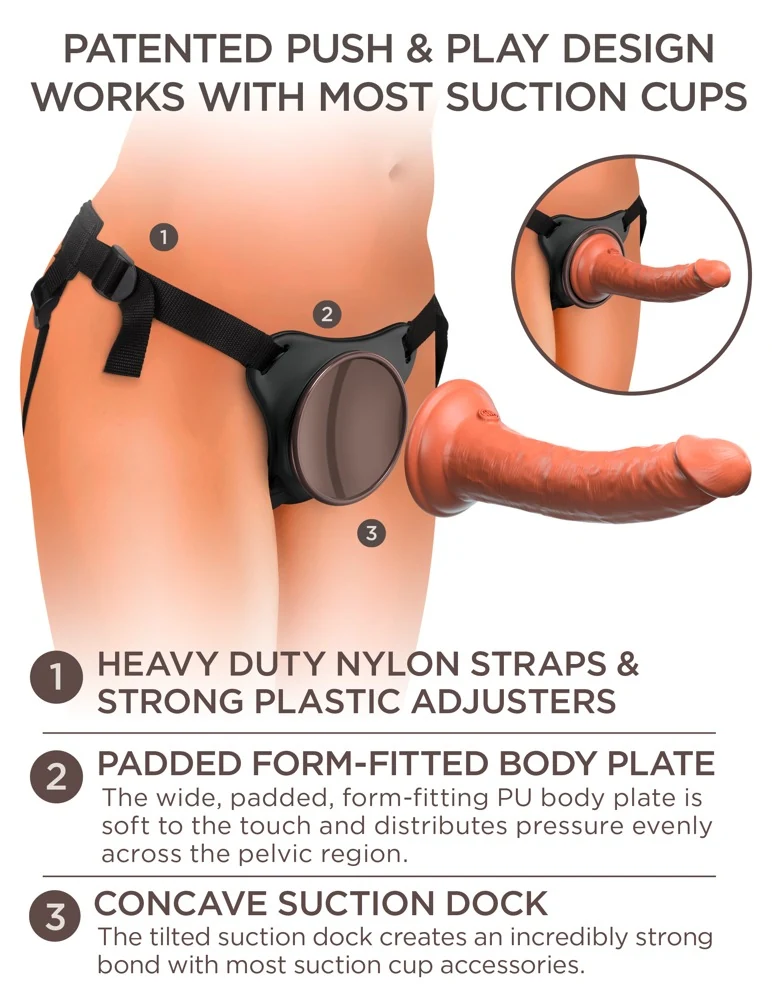 King Cock Elite Comfy Silicone Body Dock Kit strap-on