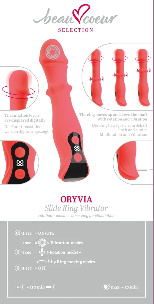 beau coeur ORYVIA Slide Ring Vibrator 18,4 cm