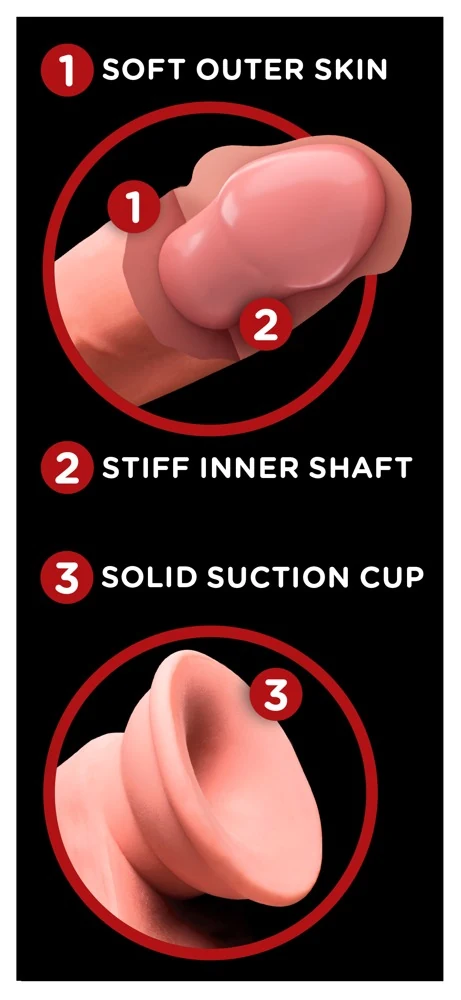 King Cock Plus Triple Density with Swinging Balls 19,5 cm dildo