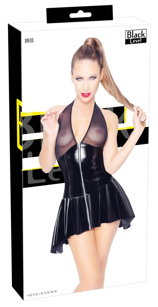 Black Level Kleid aus Lack