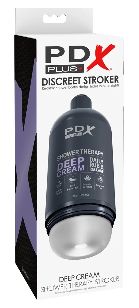 PDX Plus Shower Therapy Deep Cream masturbator