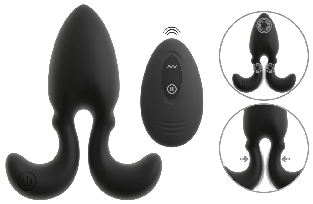 ANOS RC Vibrating Butt Plug with Flexible Arm 10,2 cm anal toy