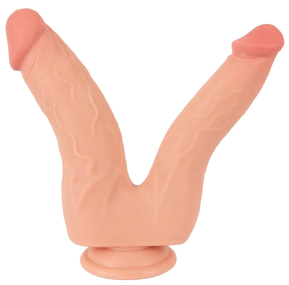 Nature Skin Bendable Double Penetrator 20 cm dildo