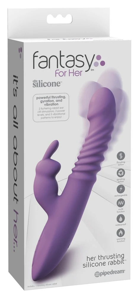 Fantasy For Her thrusting silicone rabbit 24 cm vibrator